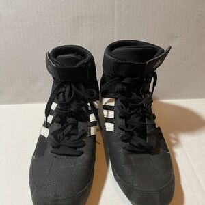 Adidas Black Wrestling Shoes with White Stripes